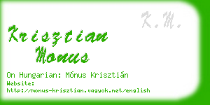 krisztian monus business card